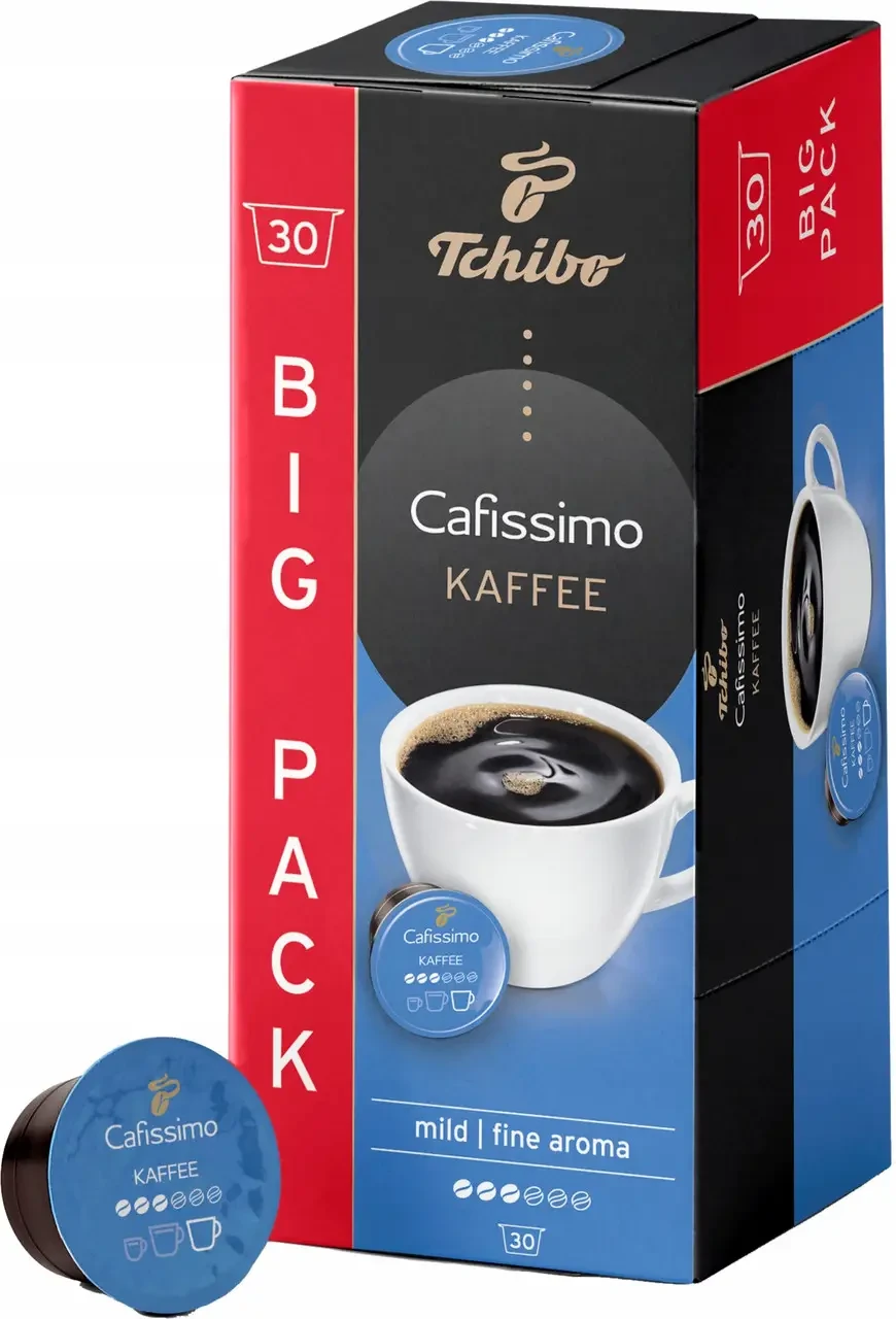 Кава в капсулах ЧІБО Кафиссимо/КАФИТАЛИ - Caffitaly Tchibo Cafissimo Kaffee Fine Aroma Mild Blue (коробочка 30 капсул)