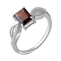 Серебряное кольцо Amari с натуральным гранатом 2.308ct, вес изделия 3,08 гр (2051596) 18 размер