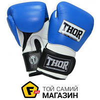 Перчатки Thor Pro King Boxing Gloves Leather 16 унций, blue/white/black (8041/03Bl/Wh/B)