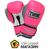 Перчатки Thor Typhoon Leath 14 унций, pink/grey/white (8027/02)