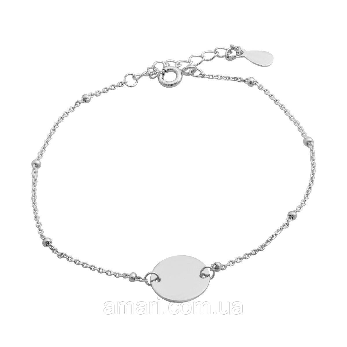 Срібний браслет Komilfo з без каменів, вага виробу 1,87 г (2144618) 1720 розмір, фото 1