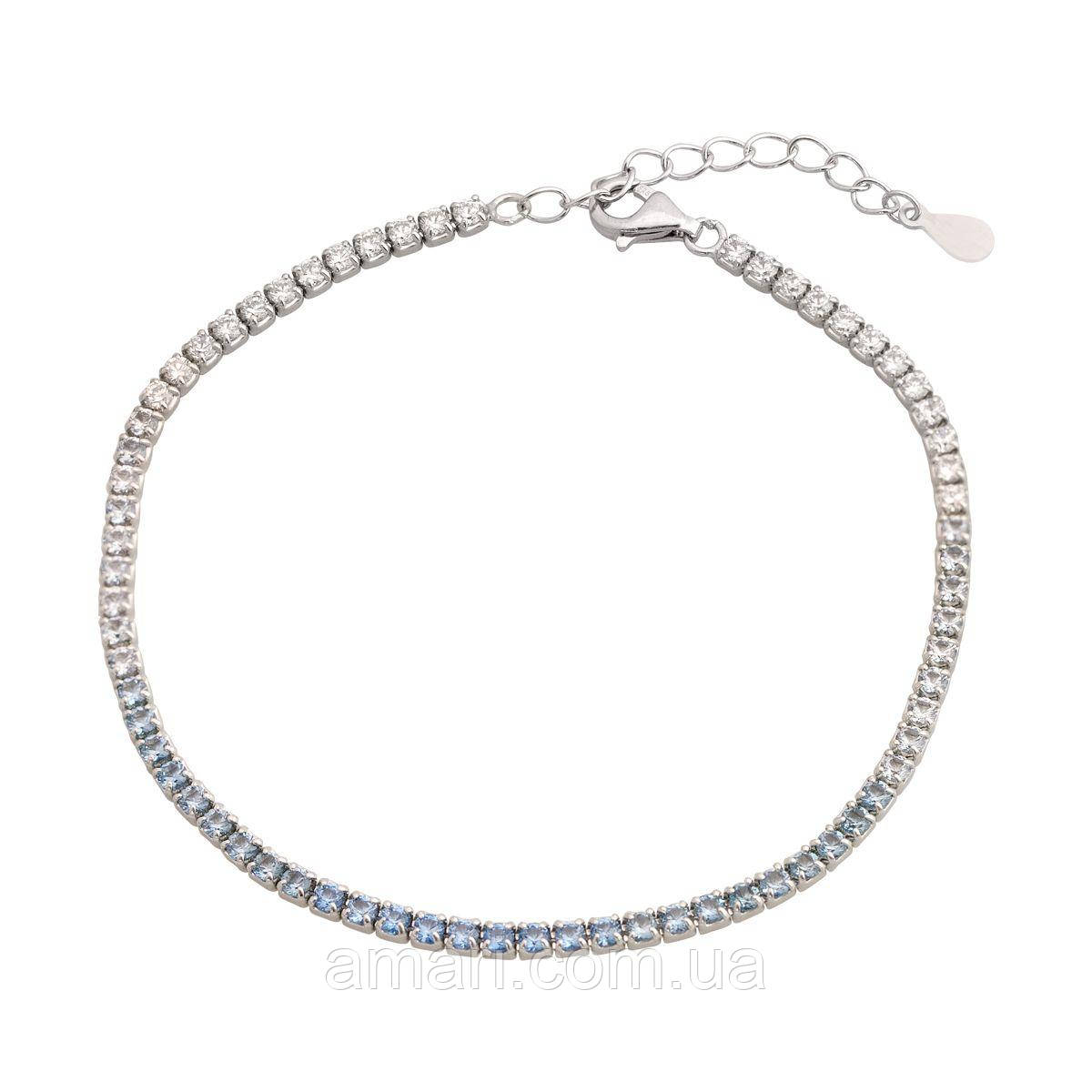 Срібний браслет Komilfo з фіанітами, вага виробу 3,44 г (2146087) 1720 розмір, фото 1