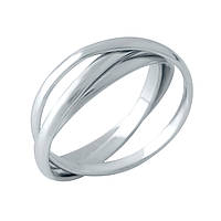 Серебряное кольцо Komilfo с без камней, вес изделия 2,36 гр (1998656) 18 размер