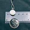 Срібний кулон круг перламутр, фото 8