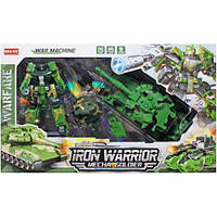 Набор трансформер Iron Warrior с танком Idea-Fly зеленый
