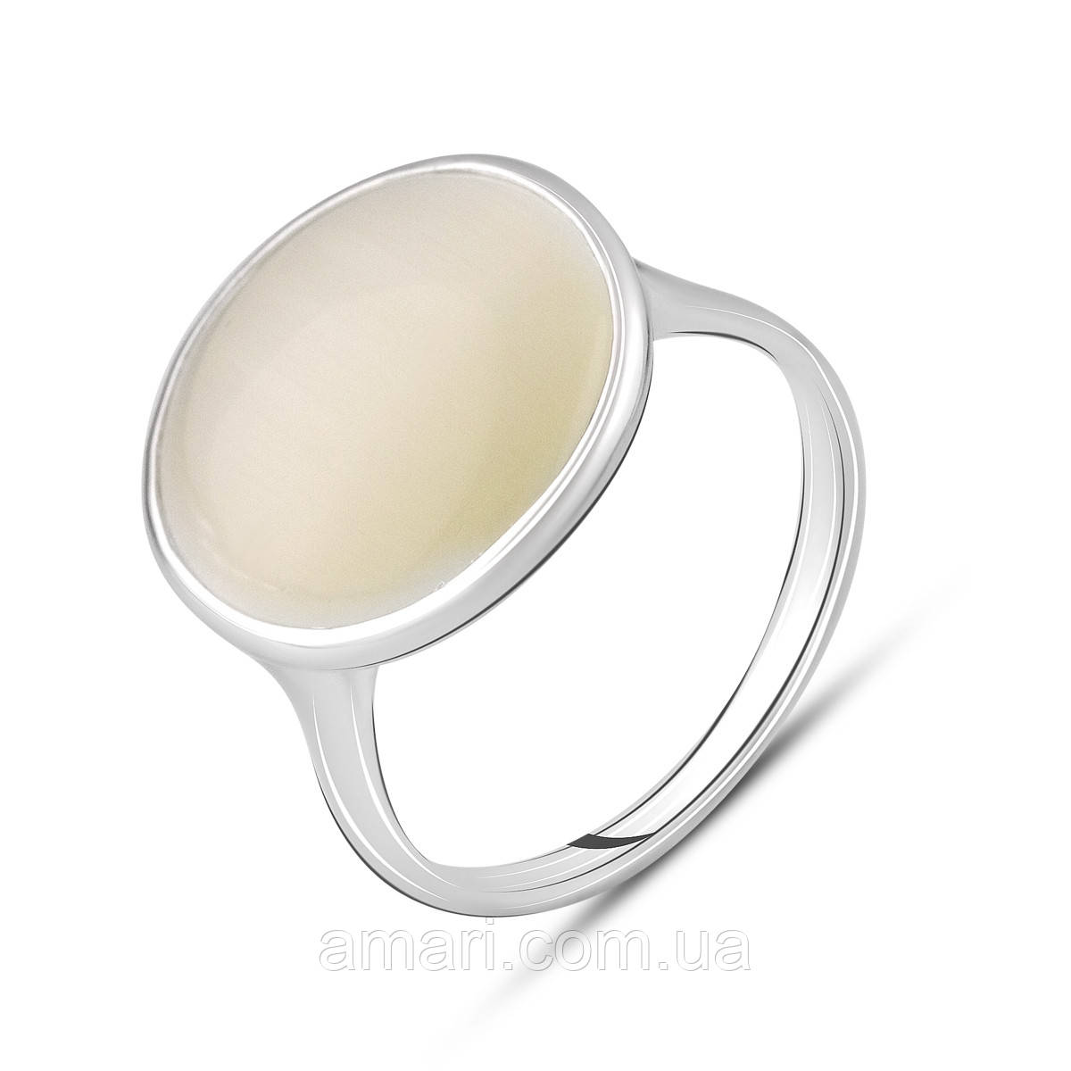 Срібне кільце Komilfo з котячим оком 8.817ct, вага виробу 4,05 г (2128090) 17 розмір