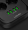 Мережевий фільтр-подовжувач LDNIO 6 розеток + 4 USB з автоматичним регулюванням струму 2 м Black (SE6403), фото 5