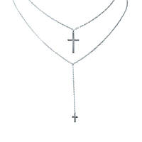 Срібне кольє Komilfo з без каменів, вага виробу 4,31 г (2022138) 5760 розмір 400-430 мм