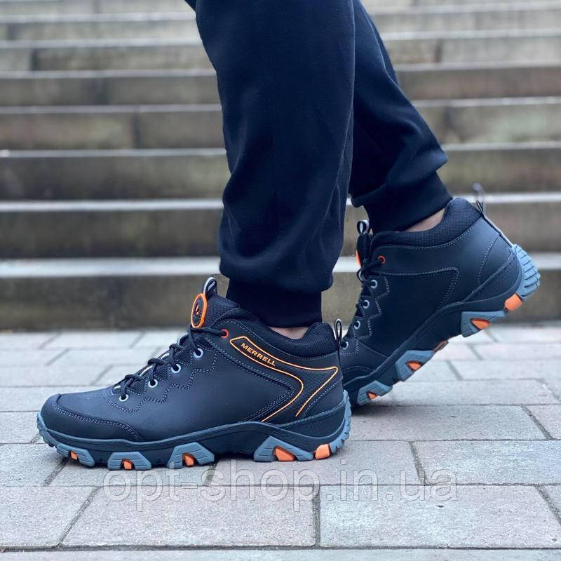 Чоловічі зимові черевики шкіряні спортивні на шнурівці 40-45 розмір від виробника (преміум серія), фото 1