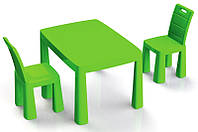 Набор детский стол и 2 стула зеленый 04680/2 DOLONI