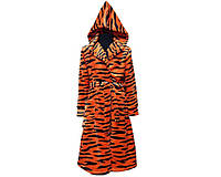 Дитячий теплий халат тигр на хлопчика 110-146 см