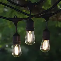 Гирлянда из лампочек ретро Led Edison 15 шт 220 v Светодиодные новогодние уличные гирлянды 10 м с переходником