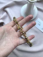 Обруч ручной роботы в бежево-золотом цвете (1-1,3 см)