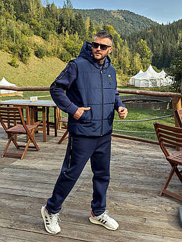Чоловічий теплий спортивний костюм 3-ка (жилет,світшот і штани)