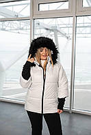 Зимняя женская теплая Куртка с мехом на капюшоне Ткань плащевка синтепон 200 Размер 48-50; 52-54; 56-58; 60-62