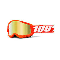 Мотоочки 100% STRATA Goggle II Orange - Mirror Gold Lens