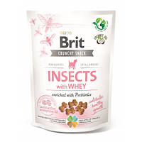 Лакомства для щенков Brit Care Dog Crunchy Cracker Puppy Insects для роста, насекомые, сыворотка и пробиотики,