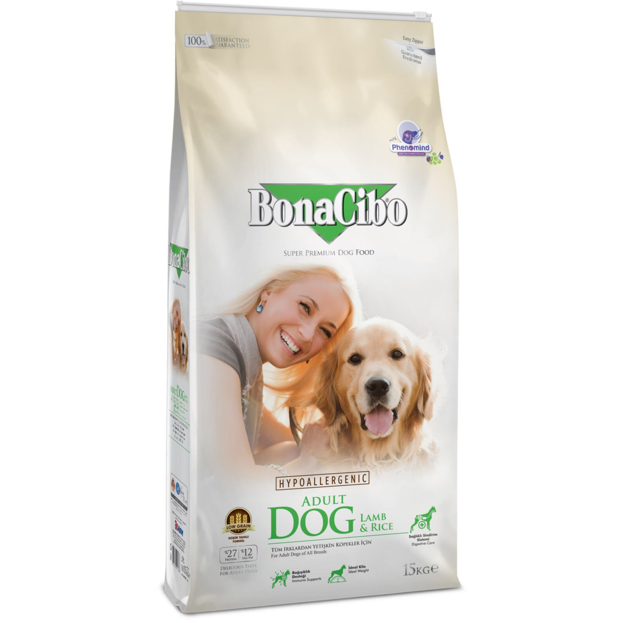 Сухий корм для собак BonaCibo Adult Dog Lamb&Rice з м'ясом ягняти та рисом 15 кг