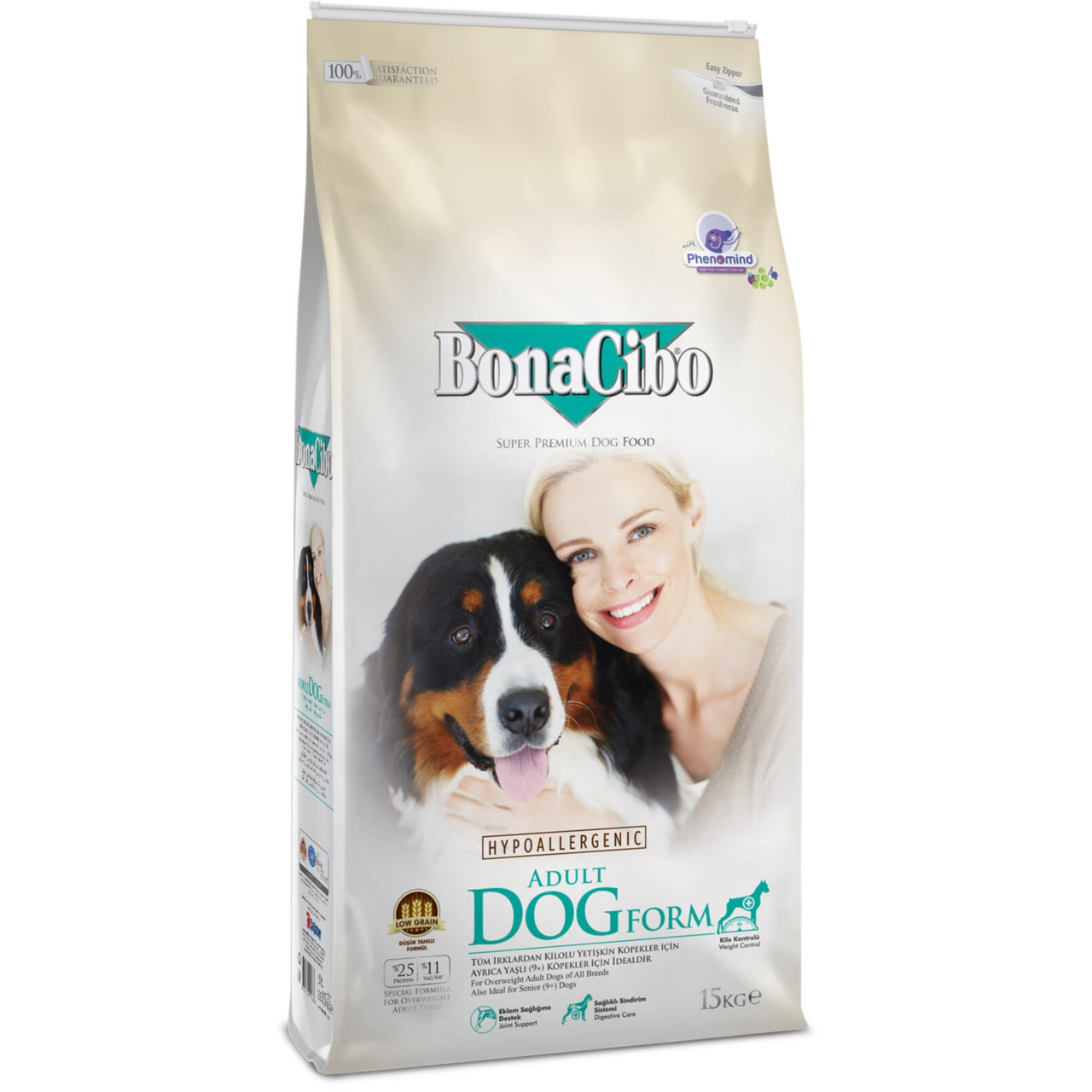 Сухий корм для собак BonaCibo Adult Dog Form Senior/Over Weight- Chicken з м'ясом курки 15 кг