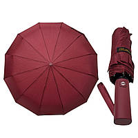 Зонтик полный автомат Bellissimo на 12 спиц бордовый #06221