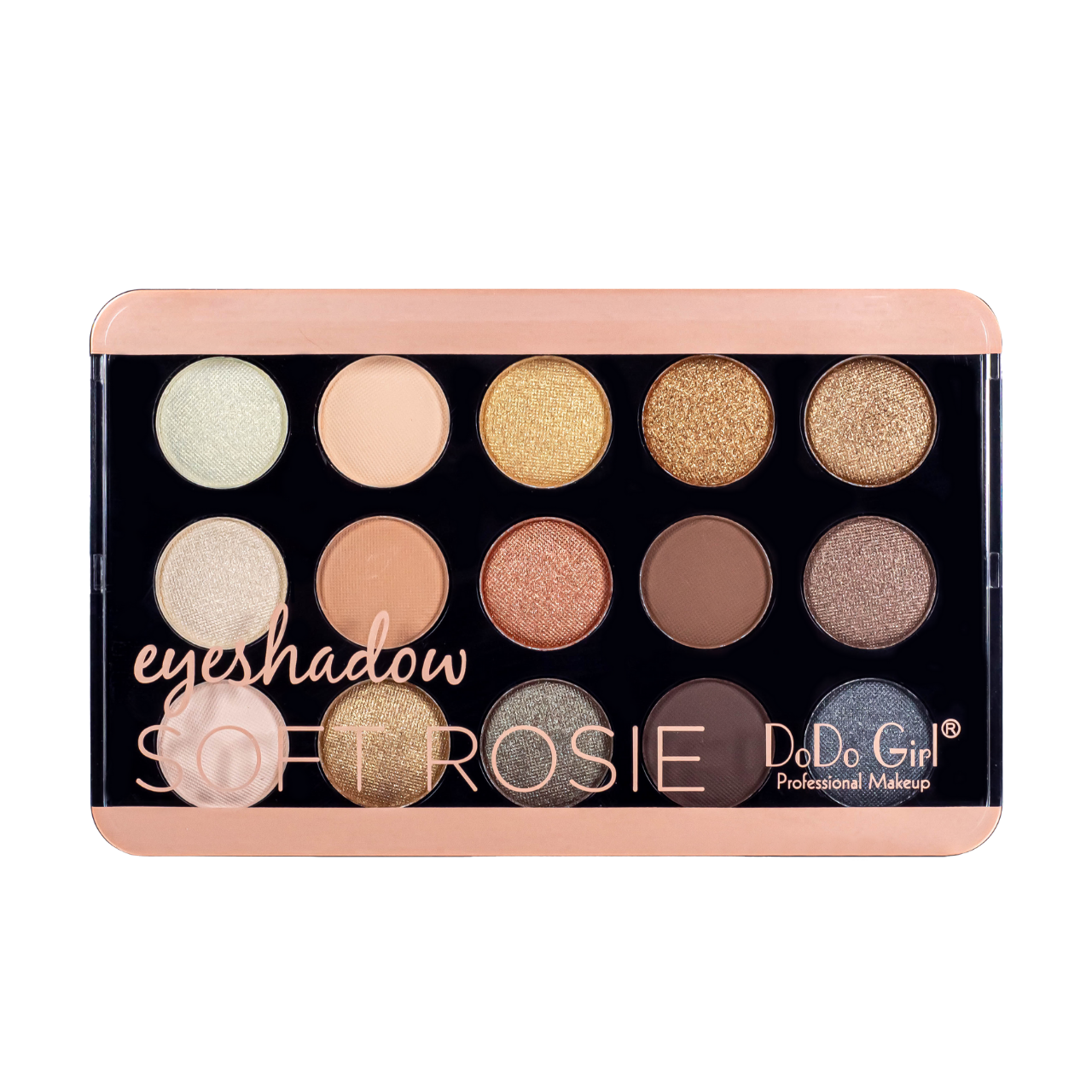 Палетка тіней для повік DoDo Girl Soft Rosie 15 відтінків D3085, 01