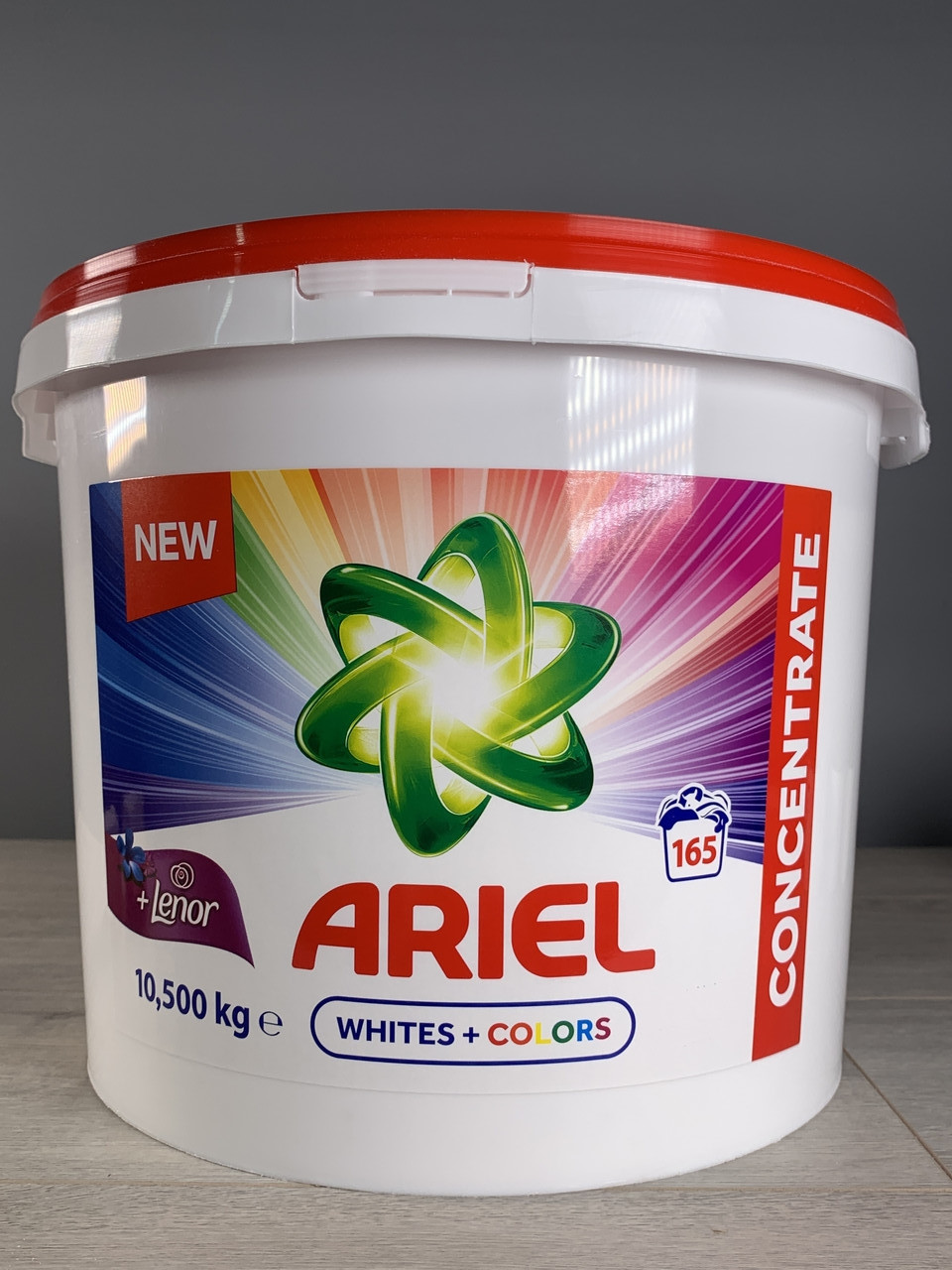 Пральний порошок ручне та автоматичне ариель прання автомат ARIEL WHITES+COLORS (+Lenor) 10,500 КГ 165 прань, фото 1