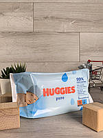 Дитячі вологі серветки Huggies Pure 56 шт.