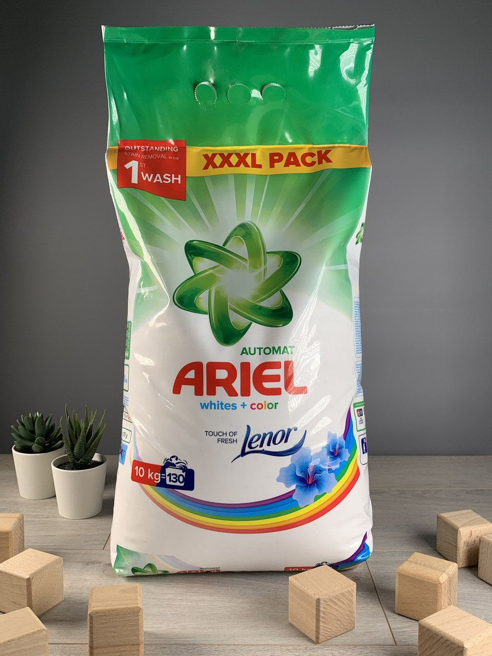Порошок для прання в пакеті, Ariel Universal + Lenor 10KG