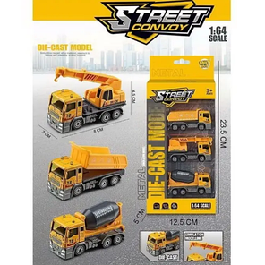 Ігровий дитячий набір машинок спецтехніки Street Convoy МН-276 масштаб 1:64, фото 3