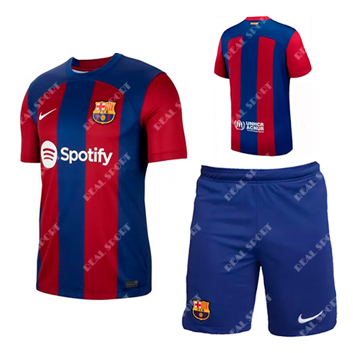 Дитяча футбольна форма Барселона 2023-2024 Без номера Основна