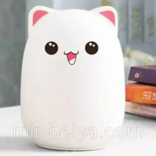 Нічний світильник силіконовий Котик, фото 1