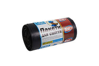 Пакет для сміття Toppack 120л 25шт 70х110см чорні