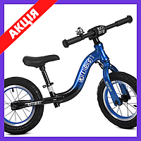 Беговел детский велобег Profi Kids колеса 12 дюймов алюминиевая рама ML1203A-3 синий