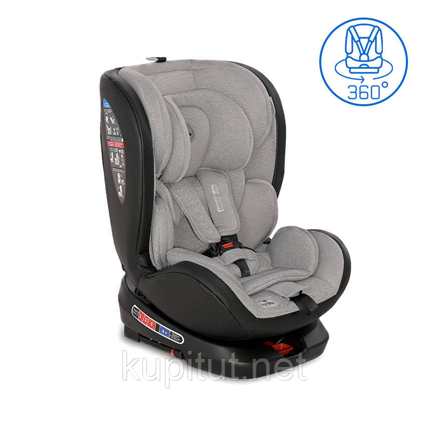 Автокрісло Nebula Isofix (0-36 кг) Grey Leather