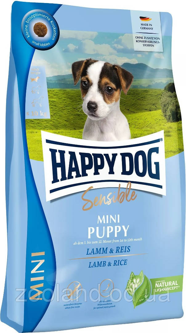 61251 Happy Dog Sensible Mini Puppy, 4 кг