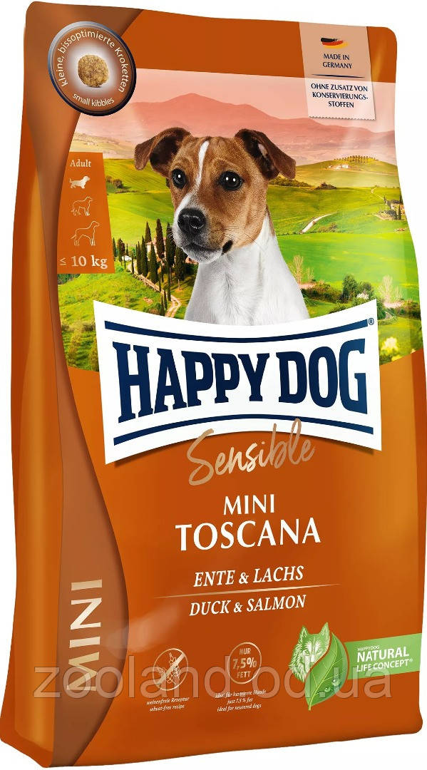 61235 Happy Dog Sensible Mini Toscana, 4 кг