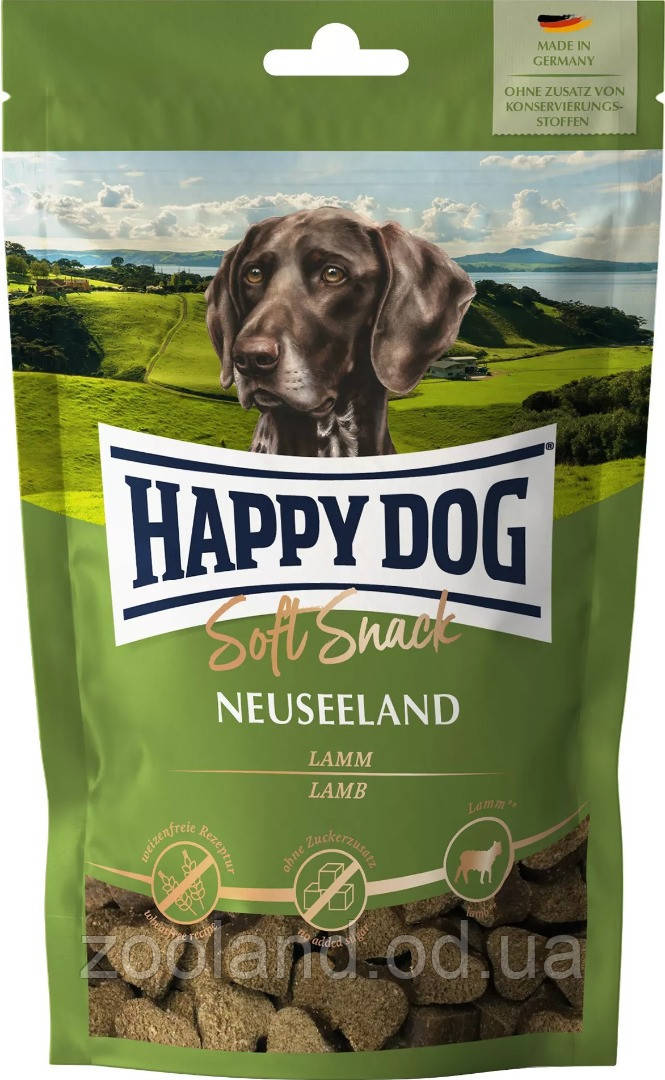 60684 Happy Dog Soft Snack New Zealand ласощі з ягням та рисом, 100 г
