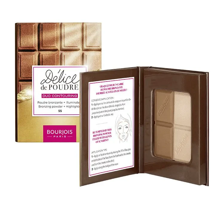 Пудра для лица Bourjois Paris Delice De Poudre Bronzing Duo Powder + Highlighter 55 - фото 1 - id-p1988007950