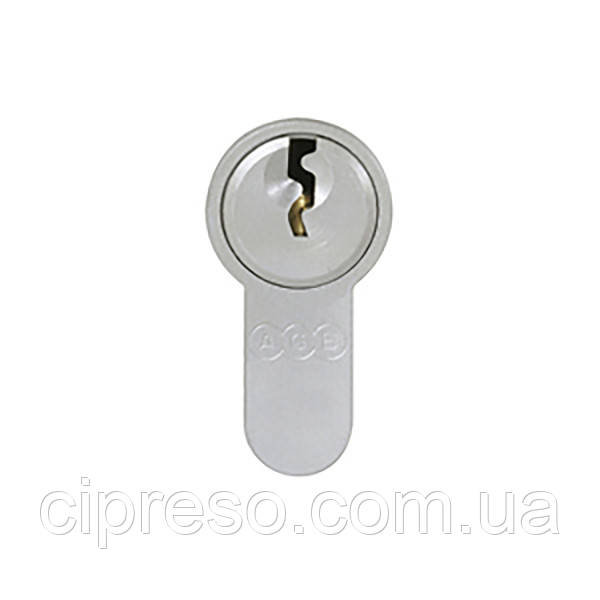 Циліндр AGB Mod. 600/70 мм (30/40) вороток AL-ключ матовий хром, фото 1