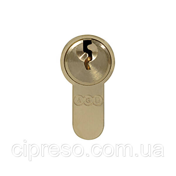 Циліндр AGB Mod. 600/70 мм (35/35) вороток AL-ключ латунь, фото 1