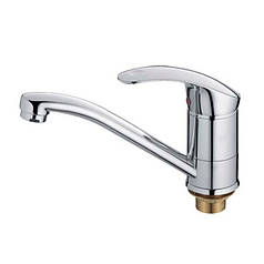 Змішувач для умивальника на гайці Haiba MARS 555 (гусак15 см)