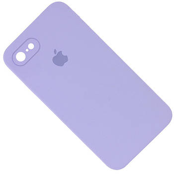 Silicone case for iphone 7/8/se 2020 ( 5) lilac (квадратний) square side