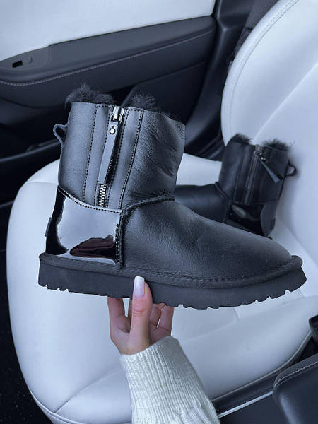 Leather uggs with zipper online