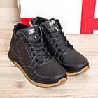 Чоловічі зимові шкіряні кросівки Clasic Black, фото 7