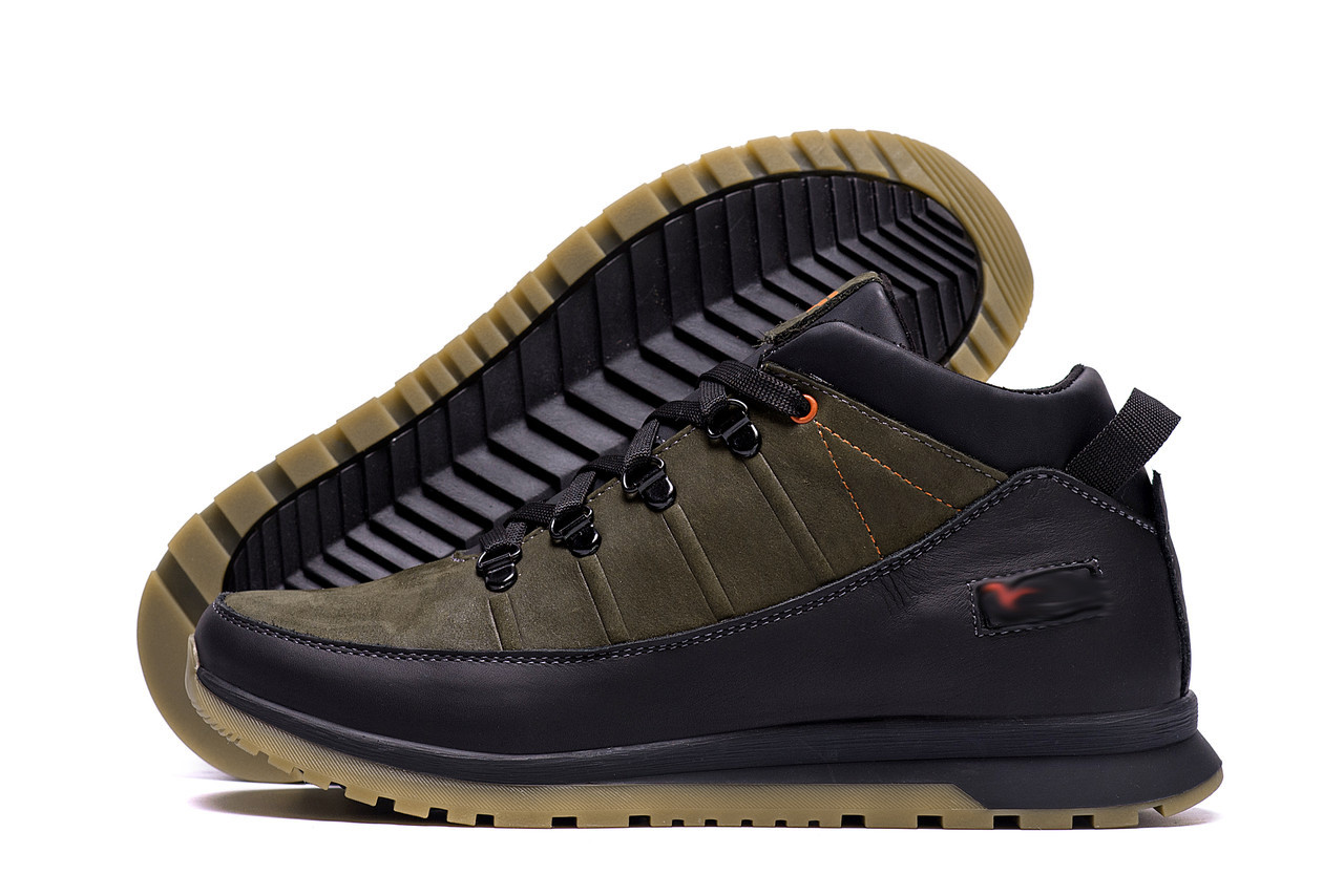 Чоловічі зимові шкіряні кросівки Olive Classic, фото 1