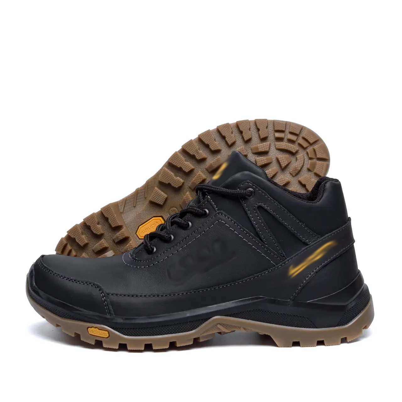 Чоловічі зимові шкіряні черевики Е-series Active Drive Black, фото 1