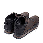 Чоловічі зимові шкіряні кросівки Chocolate, фото 4