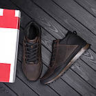 Чоловічі зимові шкіряні кросівки Chocolate, фото 10