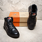 Чоловічі зимові шкіряні черевики Black, фото 4