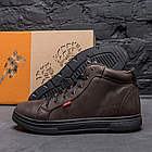 Чоловічі зимові шкіряні кросівки Brown Classic, фото 9